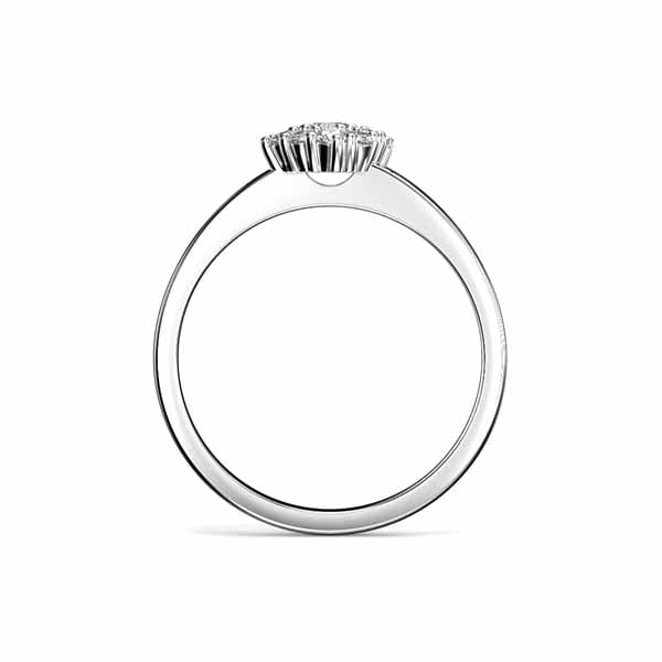 Festive Nadja Halo Timanttisormus 0,28 ct valkokulta