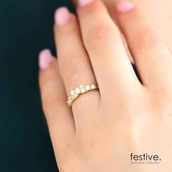 Festive Nadja Medium Timanttisormus 0,50 ct keltakulta