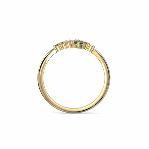 Festive Nelly Green timanttisormus 0,03 ct keltakulta