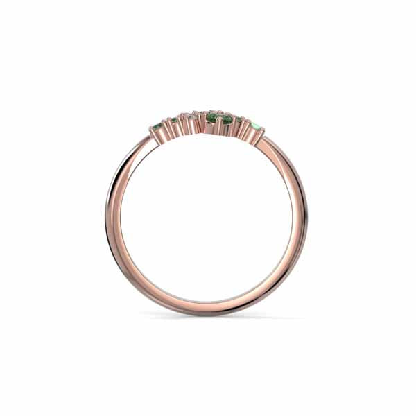 Festive Nelly Green timanttisormus 0,03 ct punakulta