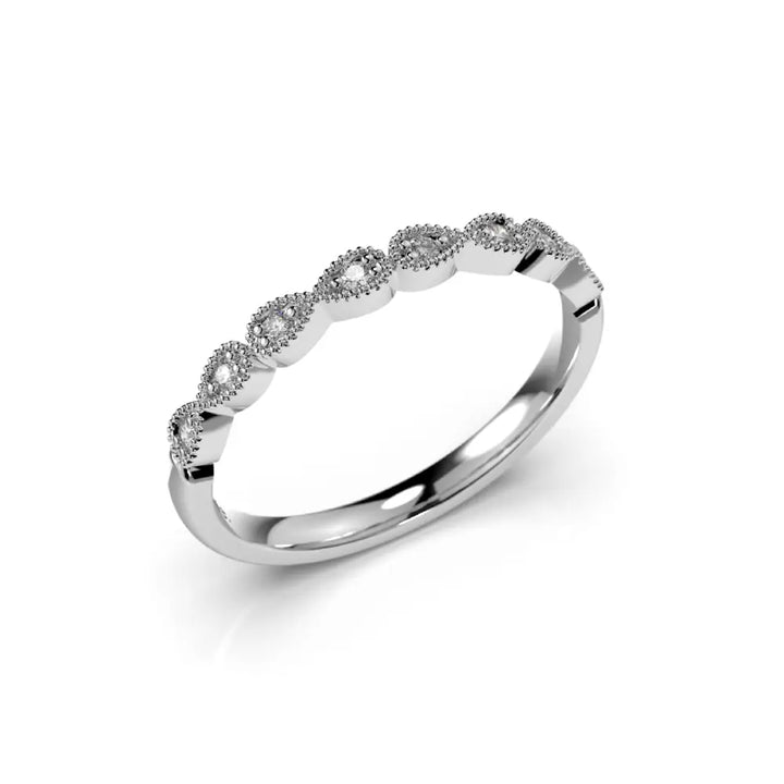 Festive Olga Timanttisormus 0,08 ct valkokulta Festive