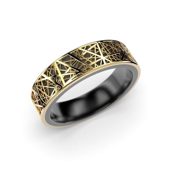 Festive Routa NOX sormus 6 mm keltakulta Festive