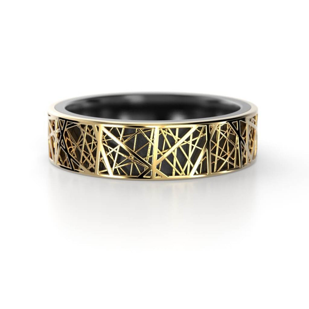 Festive Routa NOX sormus 6 mm keltakulta Festive