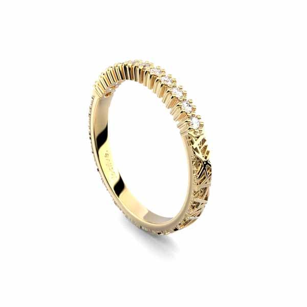 Festive Routa Tieva Timanttisormus 0,11 ct keltakulta