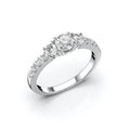 Festive Aurora Timanttisormus 0,66 ct Valkokulta 14K