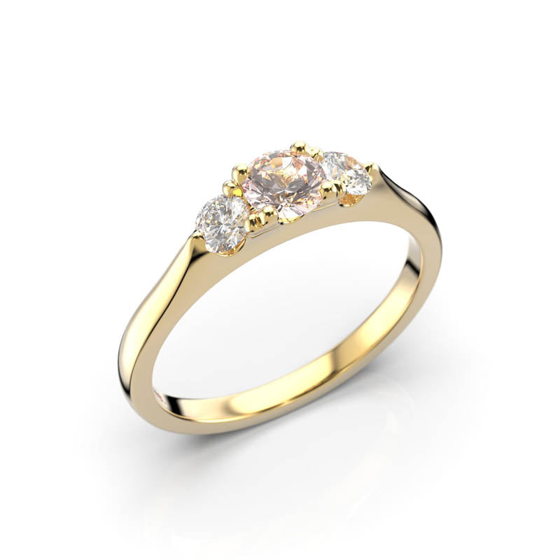 Festive Megan Morganiitti Timanttisormus 0,22 ct keltakulta