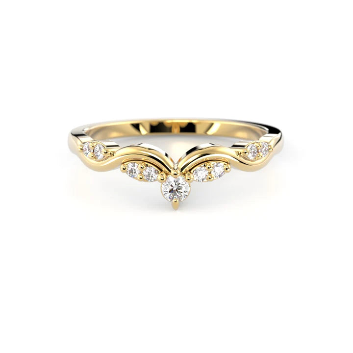 Festive Lilja 0,12 ct timattisormus 16,5 mm kotimainen laboratoriotimanteille 