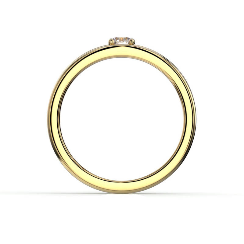 Festive Peruskallio timanttisormus 0,15 ct keltakulta 
