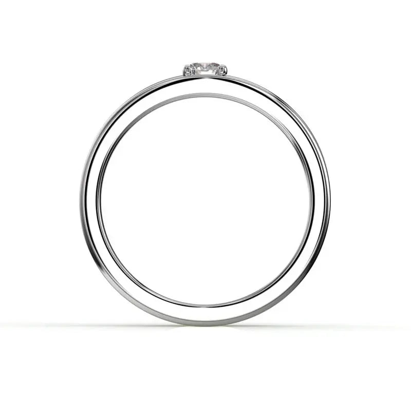 Festive Peruskallio Timanttisormus 0,15 ct valkokulta