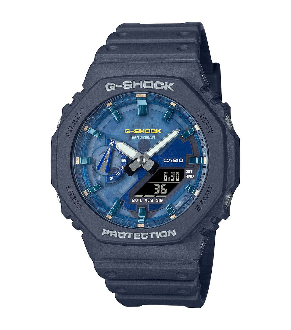 G-SHOCK LIMITED OASIS GA-2100AS-2AER sininen biobased resin ranneke
