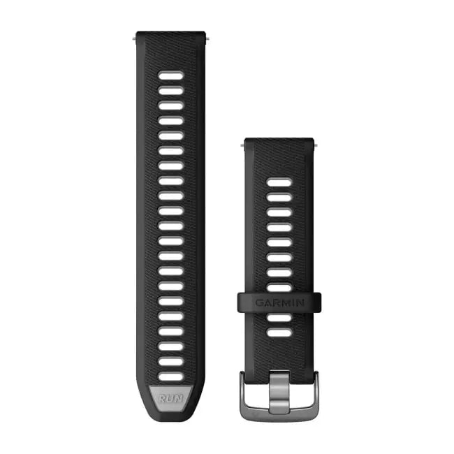 Garmin Quick Release 22mm silikoniranneke musta/vaaleanharmaa 010-11251-A0