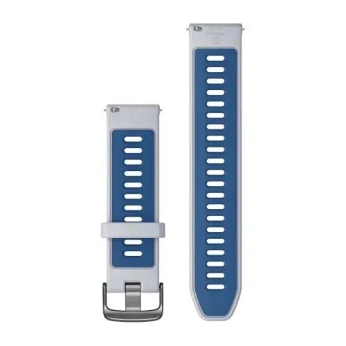 Garmin Quick Release 22mm silikoniranneke vaaleanharmaa/sininen 010-11251-A1
