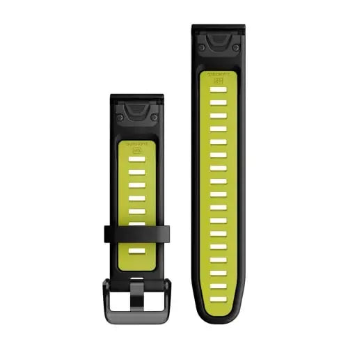 Garmin QuickFit 20 mm silikoniranneke musta/limenvihreä 010-13279-03