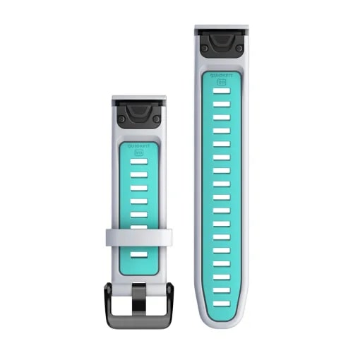 Garmin QuickFit 20mm silikoniranneke vaaleanharmaa/vedenvihreä 010-13279-07