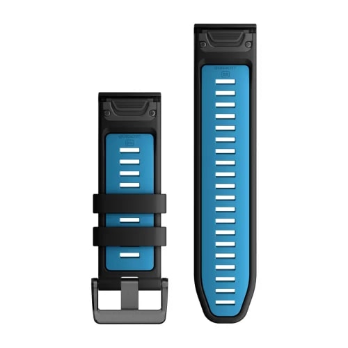 Garmin QuickFit 26mm silikoniranneke musta/pilvensininen 010-13281-05