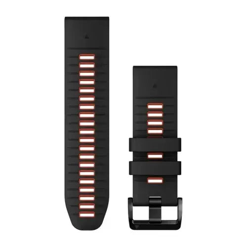 Garmin QuickFit 26mm silikoniranneke musta/tulenpunainen 010-13281-06
