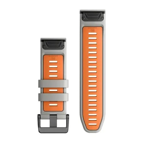 Garmin QuickFit 26mm silikoniranneke sumunharmaa/oranssi 010-13281-02