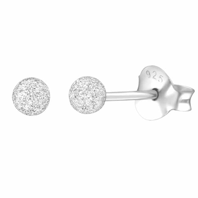 Hopeakorvakorut säihkyvät pallot 3 mm