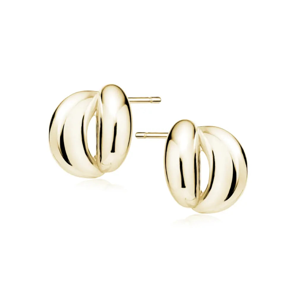 Kullatut hopeakorvakorut ovaali 8 × 10 mm, 14K kullattu 925 hopea