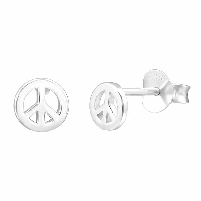 Hopeakorvakorut peace symboli