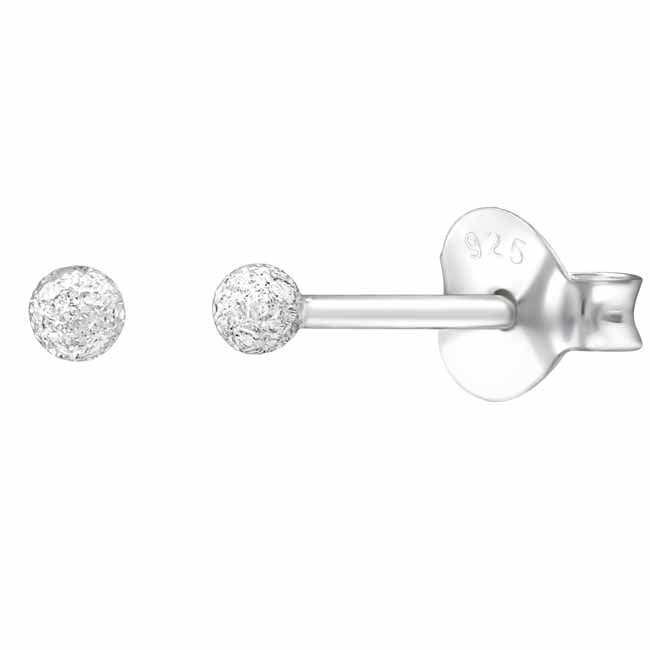 Hopeakorvakorut säihkyvät pallot 2 mm