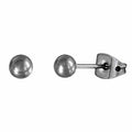 Titanium ball stud earrings 4 mm