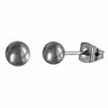Titanium ball stud earrings 5 mm