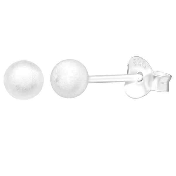 Hopeapallokorvakorut 4 mm