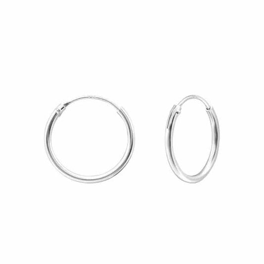 Hopeiset korvarenkaat 1,2 mm useita kokoja