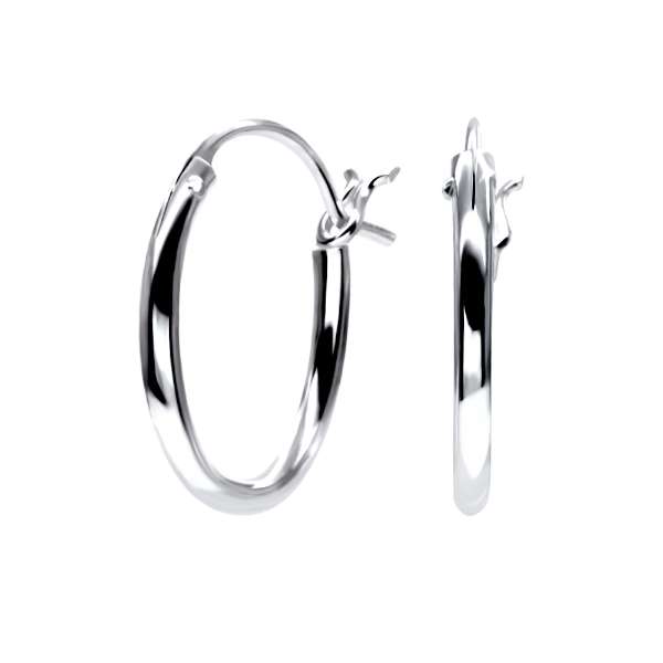 Hopeiset korvarenkaat 14 mm
