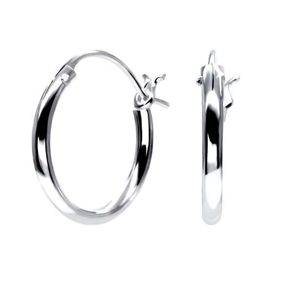 Hopeiset korvarenkaat 12 mm