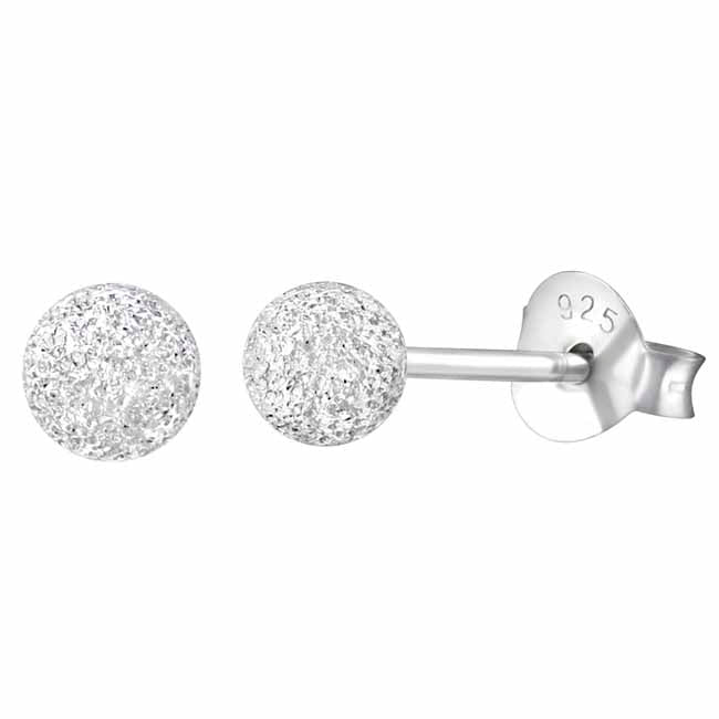 Hopeakorvakorut säihkyvät pallot 4 mm