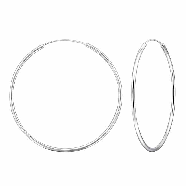 Hopeiset korvarenkaat 2,0 mm monia kokoja