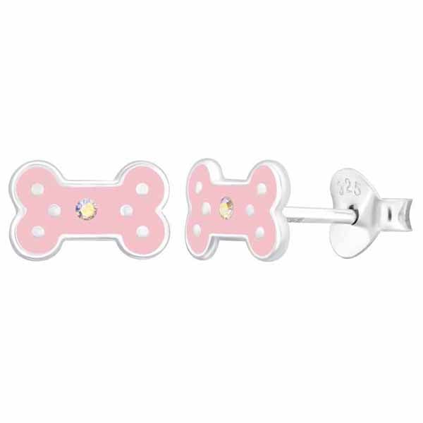 Hopeakorvakorut koiran luu pinkki