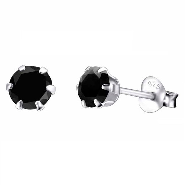 Hopeakorvakorut pyöreä zirkonia 5 mm
