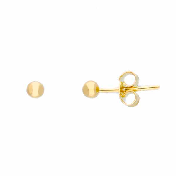 Kultaiset pallokorvakorut 3 mm