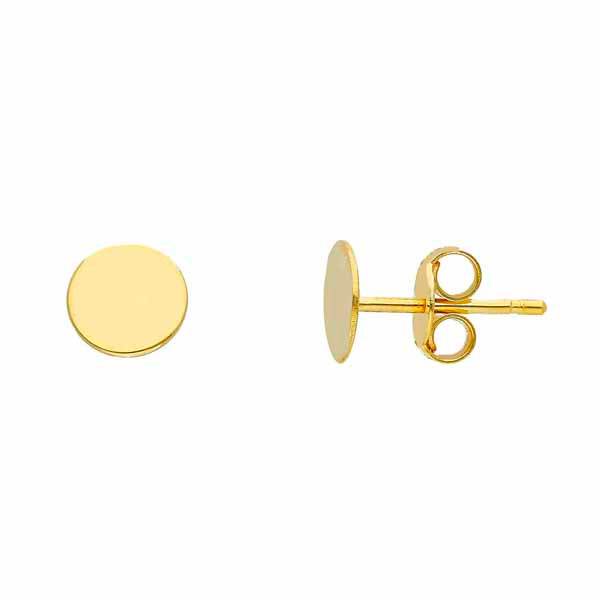 Kultaiset korvakorut pyöreä laatta