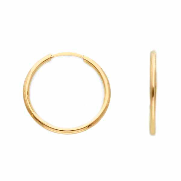 Kultaiset korvarenkaat 1,2 x 16 mm