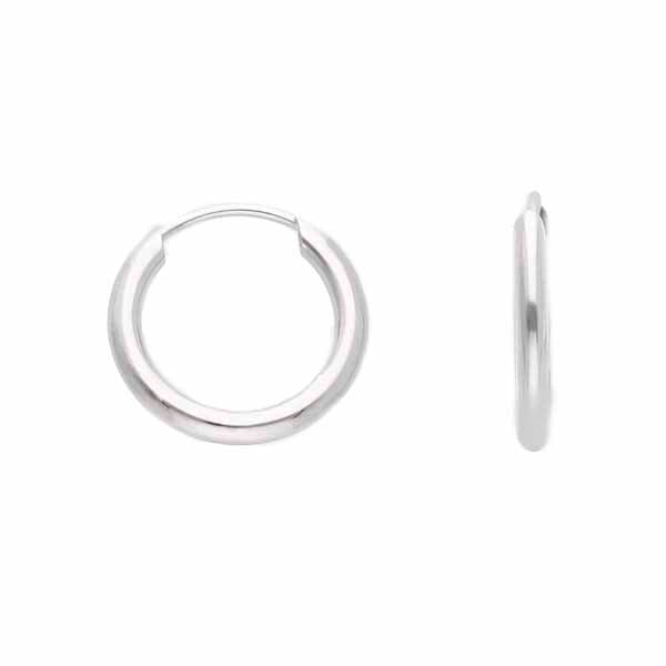 Valkokultaiset korvarenkaat 1,6 x 12 mm