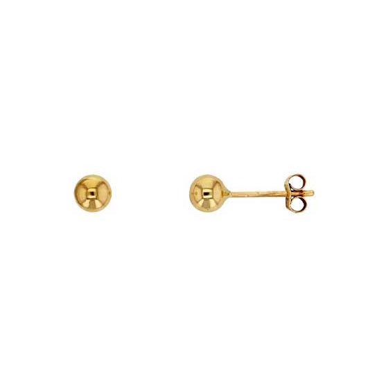 Kultaiset pallokorvakorut 4 mm