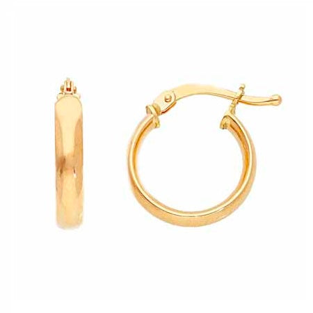 Kultaiset korvarenkaat 3 x 13 mm