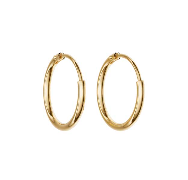 Kultaiset korvarenkaat 14K