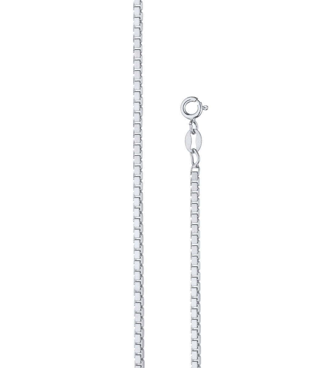 Valkokultainen venetsiaketju, 9K, 0,6 mm