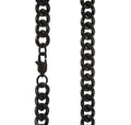 Men's Curb Chain Necklace Black Steel 10mm