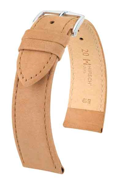 Hirsch Osiris nahkaranneke beige M 20 mm