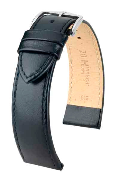 Hirsch Osiris nahkaranneke musta XL 20 mm