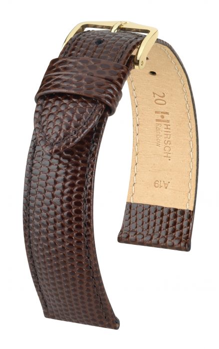 Hirsch Rainbow Nahkaranneke Ruskea M