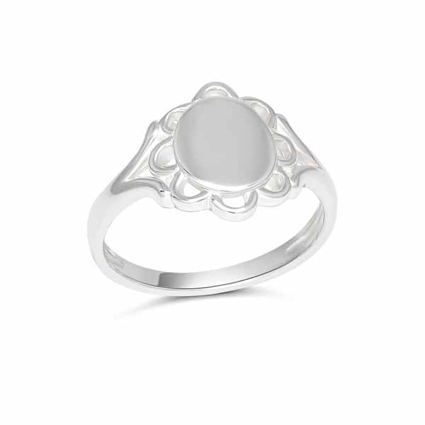 Hopeinen kastesormus SBR-8134