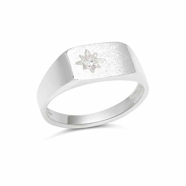 Hopeinen kastesormus SBR-8137Z