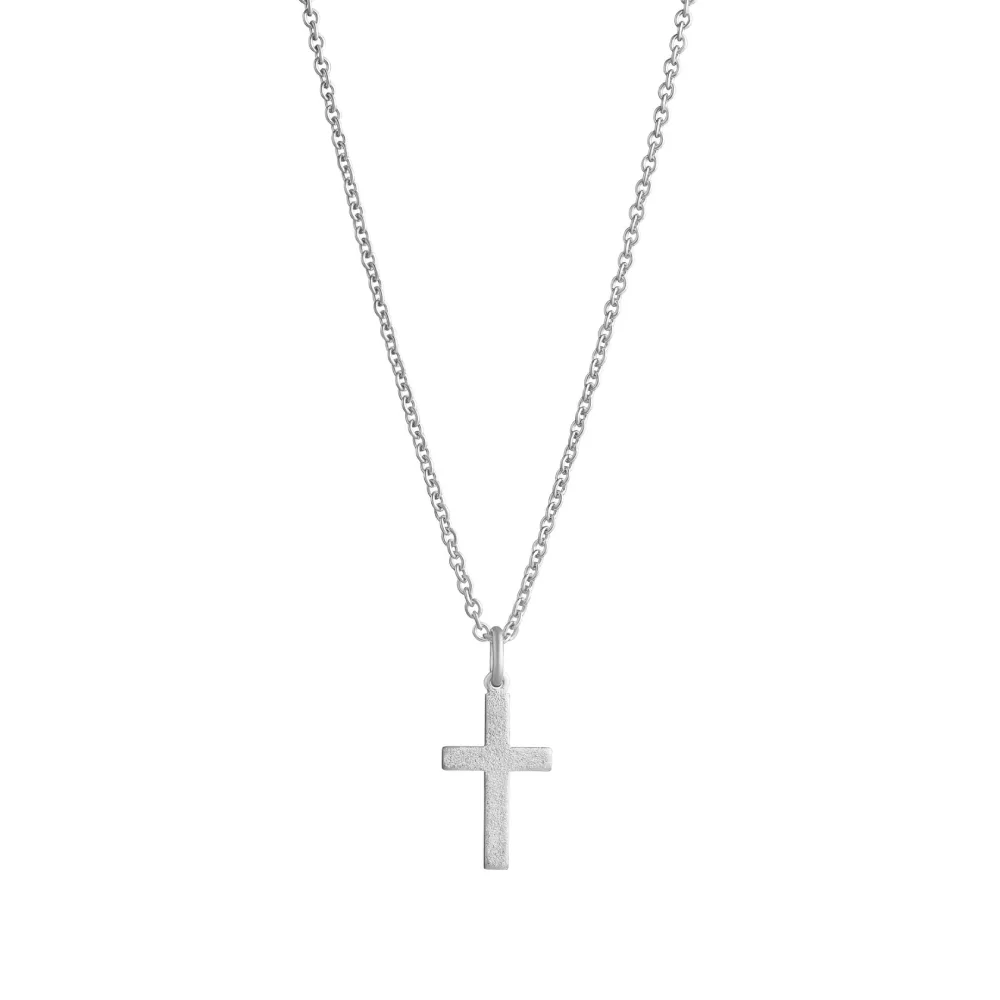 Hopeinen rippiristi mattapinta 3256750509 Top Gold